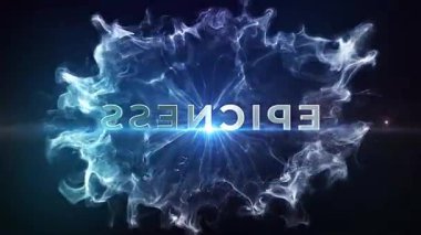 Mavi arkaplanda 3 boyutlu sözcüğün dijital bileşimi