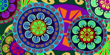 Etnik şablona sahip soyut arkaplan