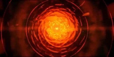 Parlayan neon ışığı ve güneş ile soyut bir arkaplan