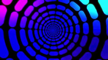 Yeşil, sarı ve kırmızı renkli canlı bir spiral desen hipnotik bir görsel etki yaratıyor..