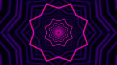 Pembe ve mor eşmerkezli canlı geometrik desen hipnotik bir görsel etki yaratıyor..