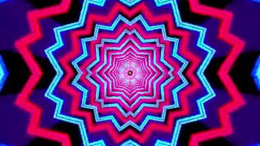 Canlı, soyut, neon renkler içeren bir sarmal tasarım büyüleyici bir tünel etkisi yaratıyor..
