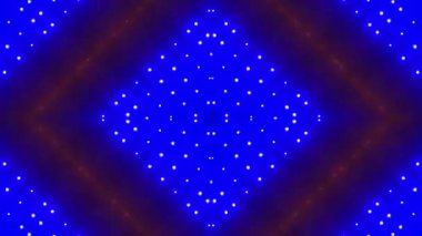 Mavi ışıkların simetrik dizayn edilerek derinlik ve hareket hissi uyandırdığı canlı ve soyut bir desen..