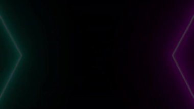 Neon ışıkları, soyut çizgiler, mavi.