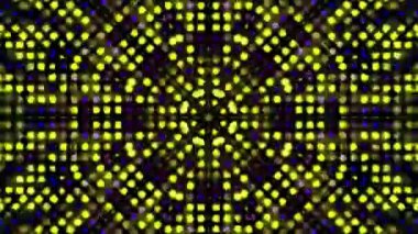 Soyut bir kaleydoskop deseninin 3 boyutlu portalı ve renkli ışıklandırması