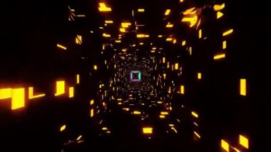 Parlayan karelerin soyut arkaplanı. 3D görüntüleme, 3D resimleme.