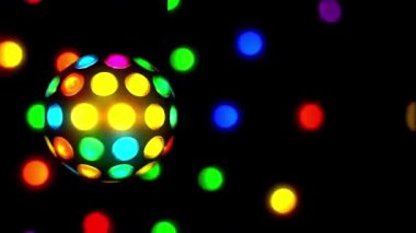 Çok renkli ışıkların arka planında noel balosu
