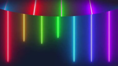 Neon ışıkları karanlık