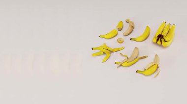 Beyaz arkaplanda muz.