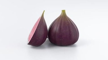 Beyaz arka planda kırmızı olgun patlıcan