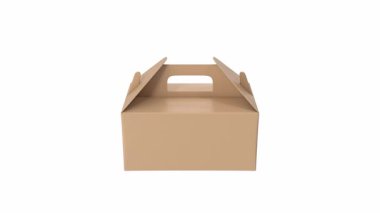 Beyaz arkaplanda izole edilmiş eşyalar için boş kutu