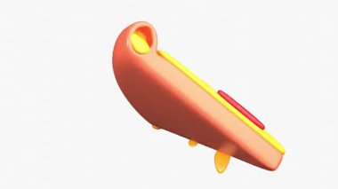 Beyaz arka planlı, 3 boyutlu portakal kan hücresi.