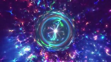 Üç boyutlu soyut renkli fraktal yaratıcı arkaplan çizimi