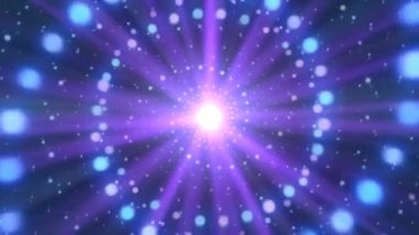 Parlak çizgiler ve yıldızlarla soyut arkaplan.