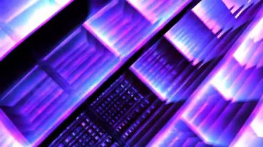 Üç boyutlu soyut arkaplan tasarımı. Işıklar ve neon tünel. Neon ışıkları. Neon illüstrasyon. Çizim. Duvar kağıdı. Tünel ışıkları. parlayan ışıklar.