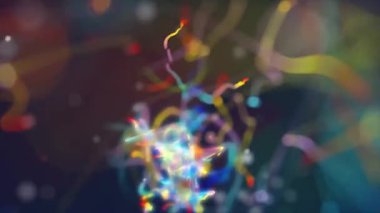 Koyu arka plan üzerinde renkli Bokeh ışıklar