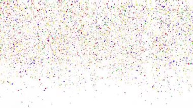 Renkli konfeti patlaması. Kumlu soyut doku. Siyah arka planda izole edilmiş. Vektör çizimi. tasarım elemanı. 10 saniye..