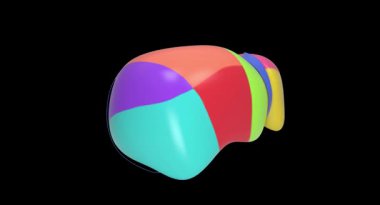 Siyah renk soyut üzerinde bir dijital fraktalın görüntüsü