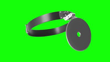 Siyah arkaplanda yeşil kuşak.