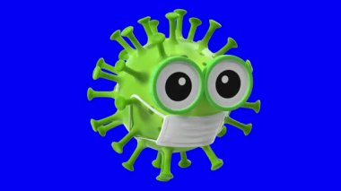 Beyaz arka planda virüs şeklinde bir virüs.