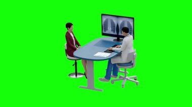 Tıbbi ofisinde çalışan doktor.