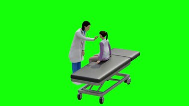 Tıbbi muayenesi olan doktor.