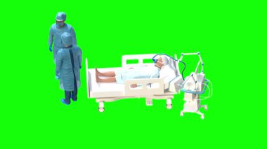 Röntgenli 3 boyutlu tıp doktoru.