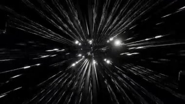 Parlak çizgiler ve noktalarla soyut bir arkaplan. 3d oluşturma