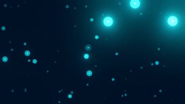 Mavi ışık ve bokeh ile soyut bir arkaplan. 3d oluşturma