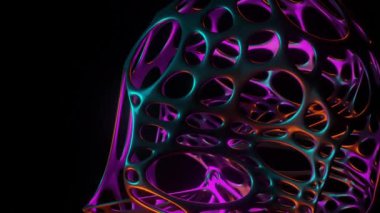 Parlayan geometrik şekilli soyut bir arkaplan. 3d illüstrasyon