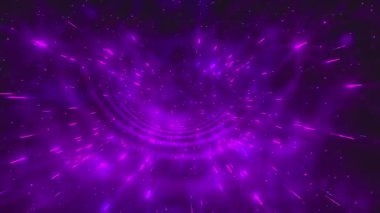 3 boyutlu soyut renkli teknoloji ve uzay konsepti. Uzayın parlayan ışığı ve ışınları