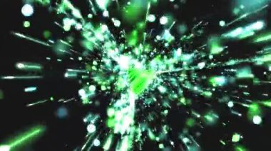 Parlayan parçacıklar ve parçacıklar, hareket bulanıklığı, 3 boyutlu görüntüleme ile soyut arkaplan