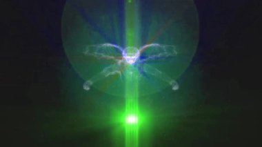 Renkli çizgiler ve noktalarla soyut arkaplan