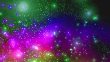 Parlayan parçacıkların soyut arkaplanı, 3 boyutlu resimleme