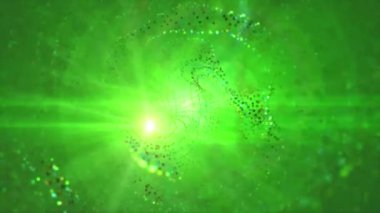 Parlayan parçacıklarla soyut arkaplan. 3d oluşturma