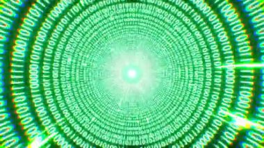 İkili kod arkaplanının sayılarla 3d illüstrasyonu