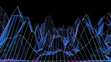 Parlak çizgiler ve noktalarla soyut arkaplan