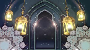 3 boyutlu görüntüleme. İslami arkaplan. Ramazan Kareem