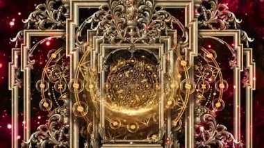 altın arka plan ile soyut desen