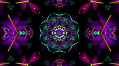 Renkli neon ışıkları olan fütürist bir illüstrasyon