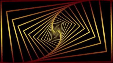 Altın çizgilerin soyut geometrik arkaplanı, 3 boyutlu oluşturma