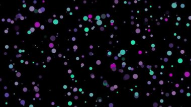 Siyah arkaplanda renkli konfeti