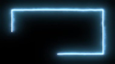 Siyah arkaplanda neon ışıklı bir harf