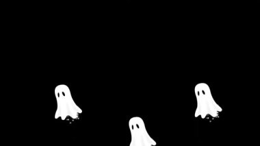 Hayaletlerle cadılar bayramı. vektör illüstrasyonu