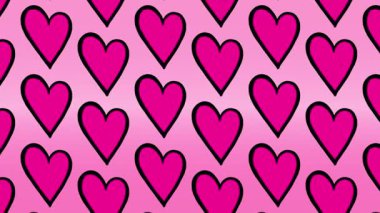 Pembe kalpler pürüzsüz desen.