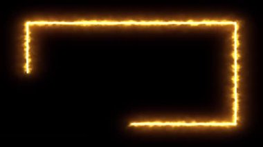 Neon ışıklı yazı tipi. harf u.