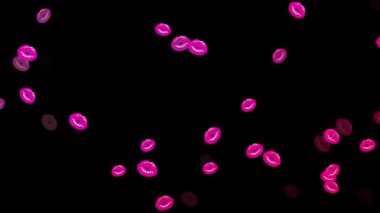 Kırmızı konfeti arka planı. Siyah arka plan. Kusursuz fon tasarımı. tebrik kartı.