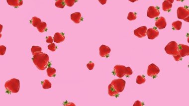 Beyaz arka planda kırmızı çilekler