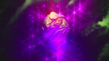 Güzel renkli bir arkaplanın 3 boyutlu canlandırması