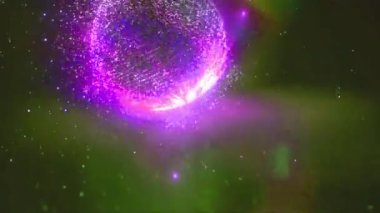 Geceleyin soyut renkli galaksi